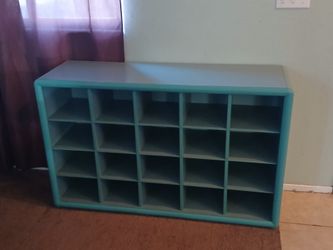 Light green shoe organizers cabinet 49 wide 32 height 15 deep