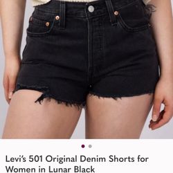 Levi’s Original Denim Shorts for Women Lunar Black 12