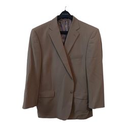 Paul Fredrick Mens Blazer Sport Coat Two Button Casual Jacket Size 48R %100Wool