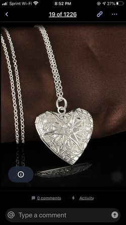 925 sterling silver chain with heart locket