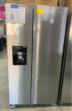 Refrigerator Stainless Steel, Side by Side- Great Deal!