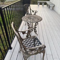 Rod Iron Table and 2 Chairs