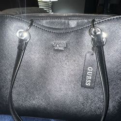 Medium Size Black Guess Hand Bag