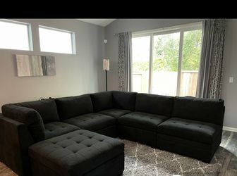 Modular Sectional Sofa Couch With Storage Ottoman