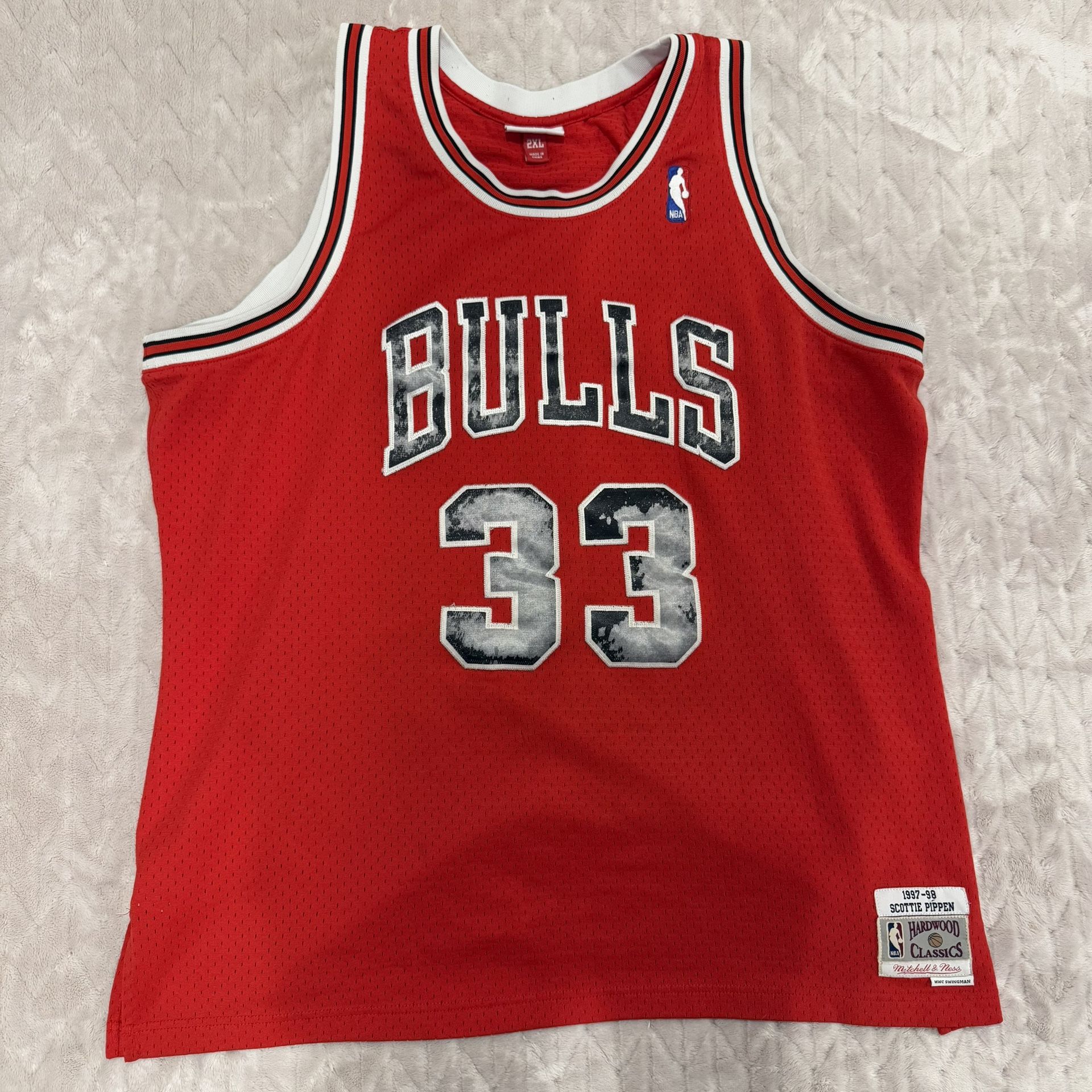 Retro Mitchell & ness NBA Jersey Chicago Bulls Scottie Pippen #33  2XL
