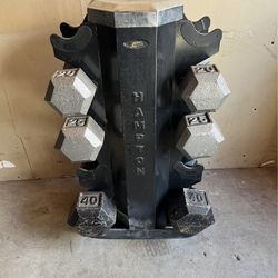 Dumbbell Weights with Stand