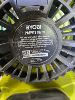 Ryobi fan with mist