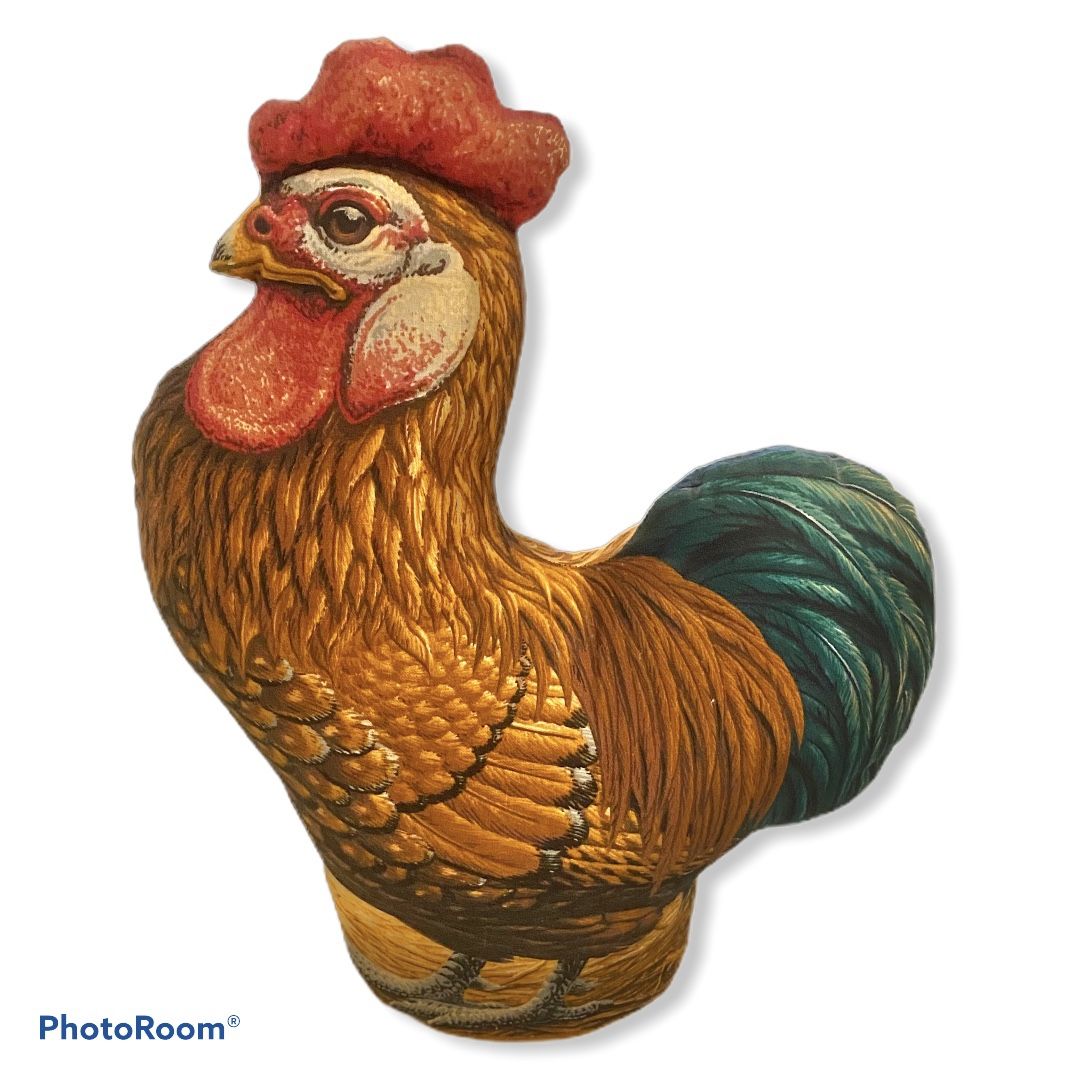 Vintage Door Stop Fabric Chicken Rooster