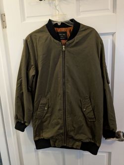 Love Tree Olive Green Bomber Jacket Small