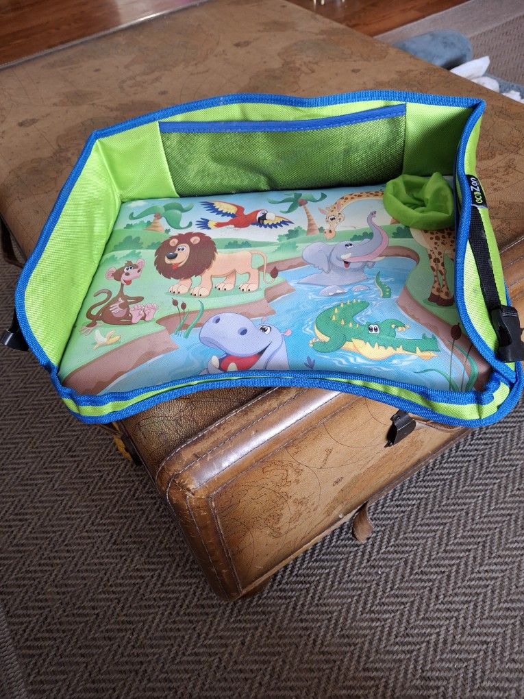 Kids Travel Tray Activity Play Lap Desk. Toddler Snack Table.