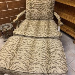 Decorative chair with ottoman