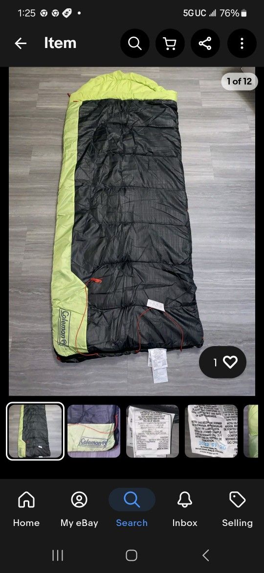 Sleeping Bag-Coleman-comfort Cuff