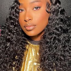 32” Deep Wave Lace Front Wig