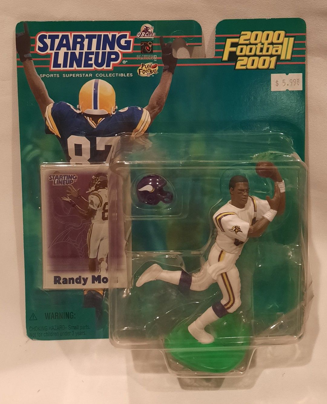 NFL Starting Lineup SLU Randy Moss Minnesota Vikings Figure 2000 2001