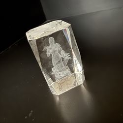 Crystal Angel Etched Glass Ornament Decorative Display Piece
