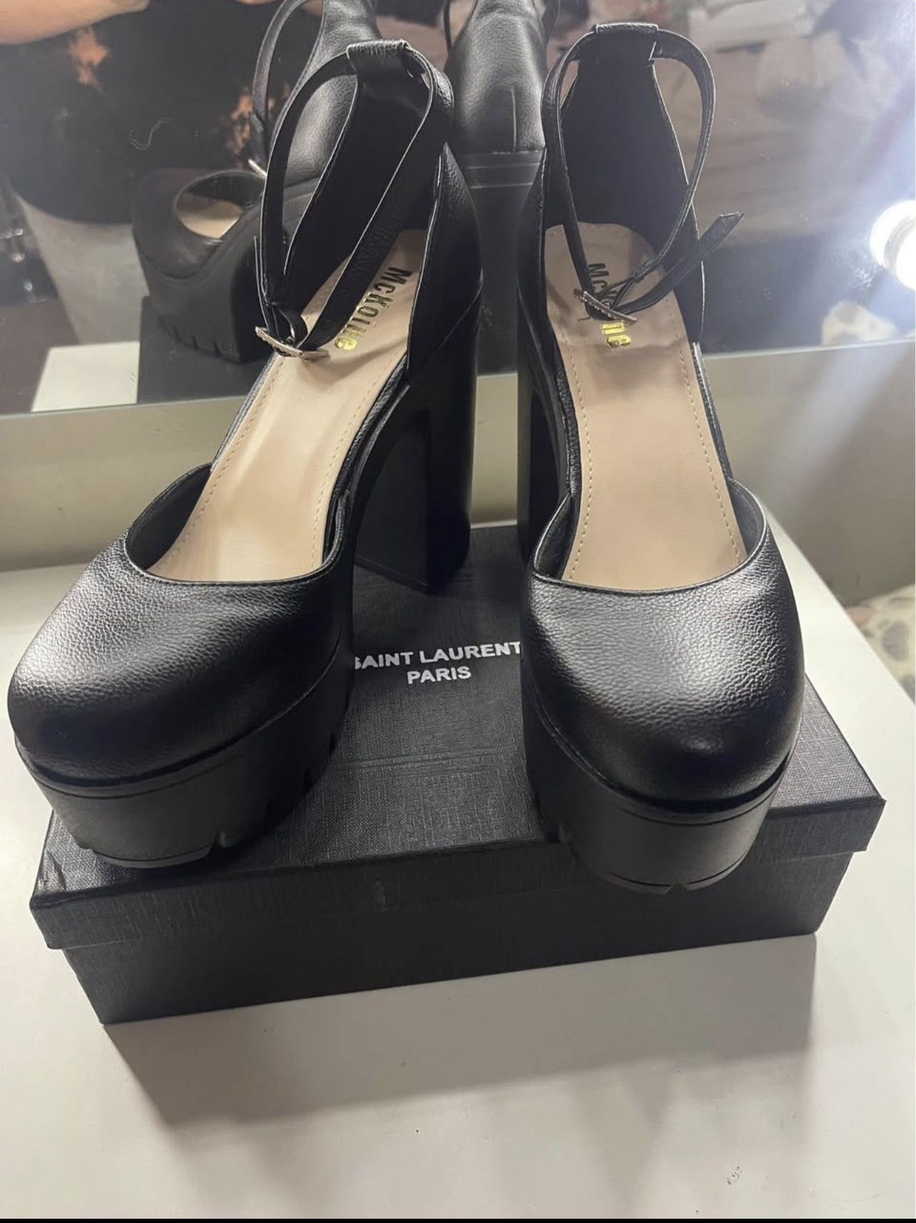 Black Platform Heels 