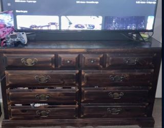 Solid Wood Brown Dresser