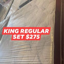 King Regular Mattress Set 