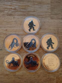 1 ounce copper coins (7)