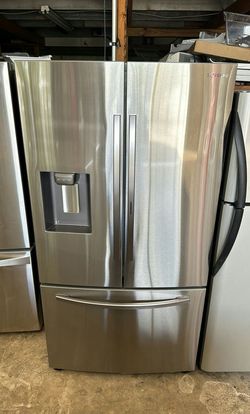 Samsung 3-Door French Door Fridge, Stainless, Excellent Cond.