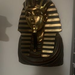 Egyptian mummy face but 3 1/2 foot tall