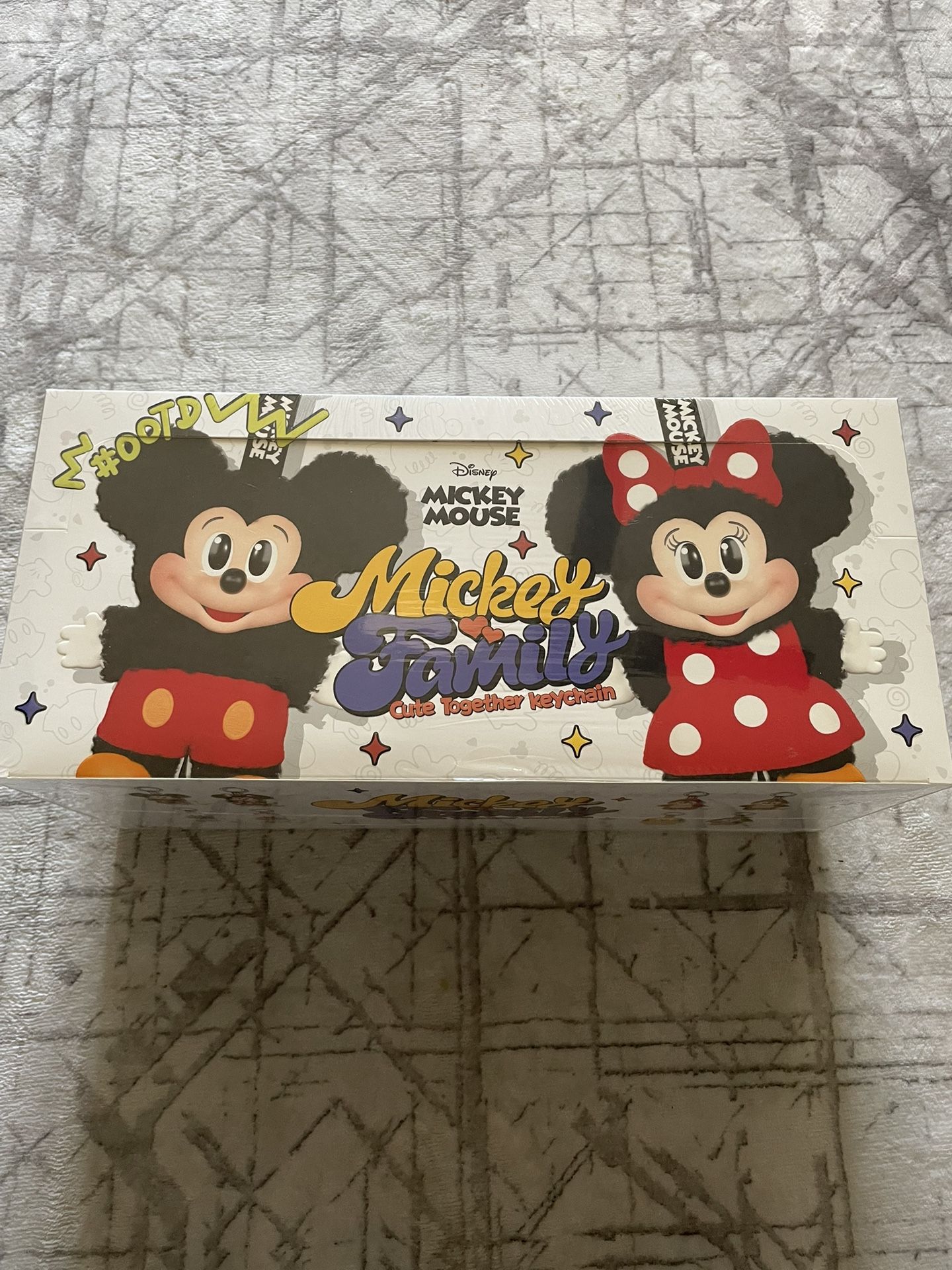 Popmart Mickey Family Cute Together Keychain Series Figures Sealed Case