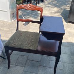 Antique Telephone Bench Table