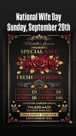 National wife day! have you ordered her flowers yet ?