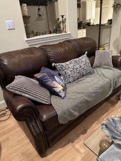2 Piece, Leather Recliner Sofa & Loveseat