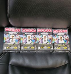 2026 Panini Prizm Monopoly Soccer FIFA World Cup Blaster Box! New Factory Sealed! 4 Box Lot!