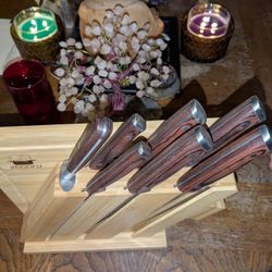 Imarku Kitchen Knife Set - 9 Pcs Minus Scissors 