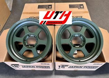 Rays Volk Racing TE37XT M-spec Matte Dark Green Wheel 18" 18x9 -1 6x135, Set 4