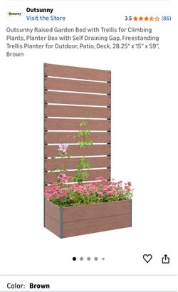 Raised Garden Bed with Trellis