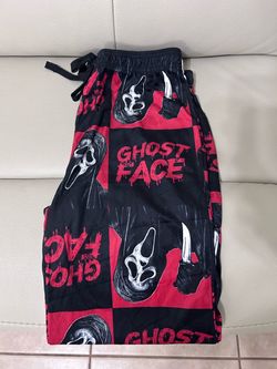 Ghostface Face Black & Red Pajamas 👻 MEDIUM