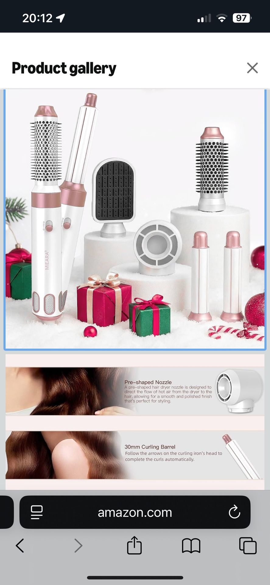 5 in 1 Blow Dryer Brush, Multi Hair Styler Air Styler, Hot Curling Brush, Hair Curler, Straightener Brush, Hair Styling Tools for Volumizing & Straigh