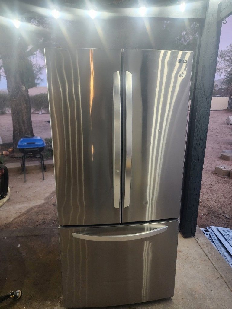 LG 3 DOOR STAINLESS STEEL REFRIGERATOR (FRIDGE)