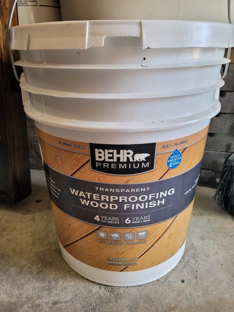 Behr Waterproofing Wood Finish Gray Tint