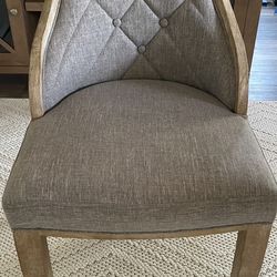 Tufted, Gray, Grey, Dining, Bedside Chair