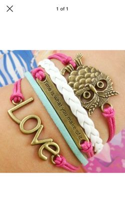 Leather Owl bracelet