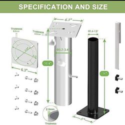 vidaXL In-Ground Parasol Base - Square 6.3" Metal Umbrella X(164)