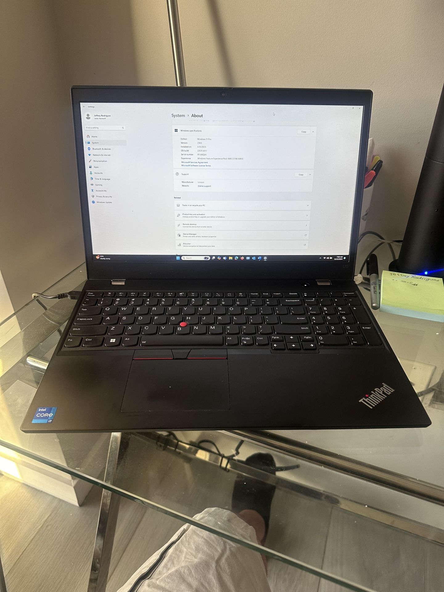 Lenovo think pad L15Gen 2