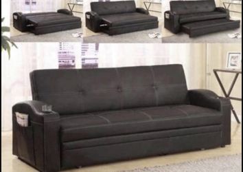 New! Black Sleeper Sofa. Pay on Delivery