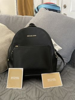 Brand New Black Leather Adina Medium Michael Kors Backpack 