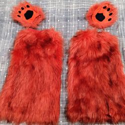 Women's Red Fox Paws And Leg Covers