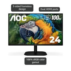 27-inch B2 series computer monitor with an ultra-slim profile and minimal bezels, perfect for everyday computing, home and office use, and gaming. 