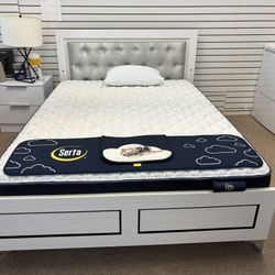 QUEEN SIDE BED FRAME WITH MATTRESS INCLUDED🔥‼️$399 
