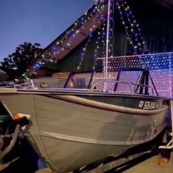 Fishing Boat With Lobster Traps 
