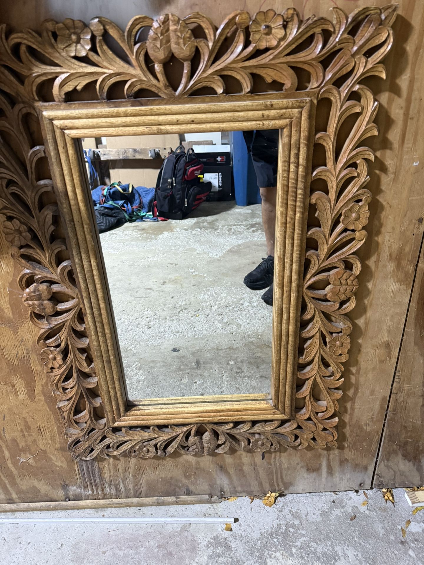 Vintage Mirror Wood Frame
