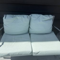 Outdoor Couch With Cushions and 2 Side Tables