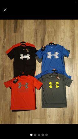 NEW Boys Size 6 Under Armour Shirts Set of 4